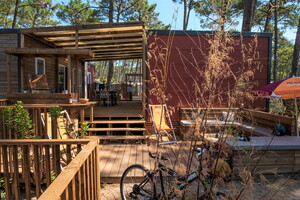 Mobil-home au camping 5 étoiles le Vieux Port dans les Landes