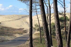 Accès plage du camping 5 étoiles dans les landes Le Vieux Port