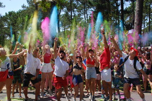 Color run au camping 5 étoiles le vieux port dans les Landes 