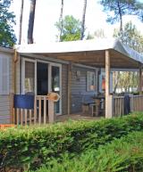 Vue ensemble Mobil-home Resasol 8 personnes dans les Landes au camping Le Vieux Port