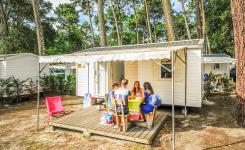 Vue ensemble Mobil-home Eco 4/5 personnes dans les Landes au camping Le Vieux Port