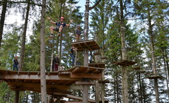 Accrobranche Adrenaline Parc proche du camping 5 Etoiles le Vieux Port dans les Landes